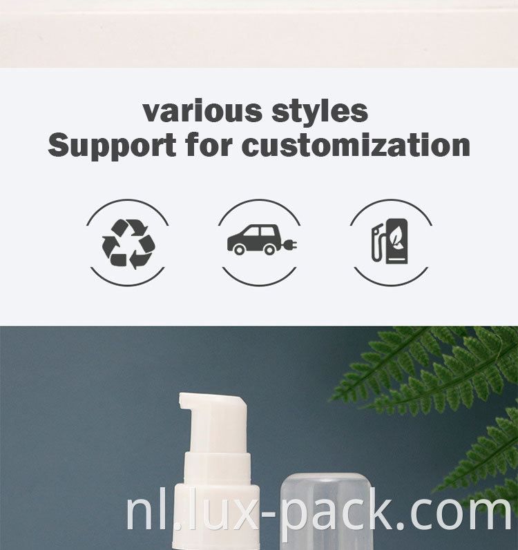 50 ml glazen fles met roompomp Airloze pompflessen Cream Jars voor dikke roompompdispenser